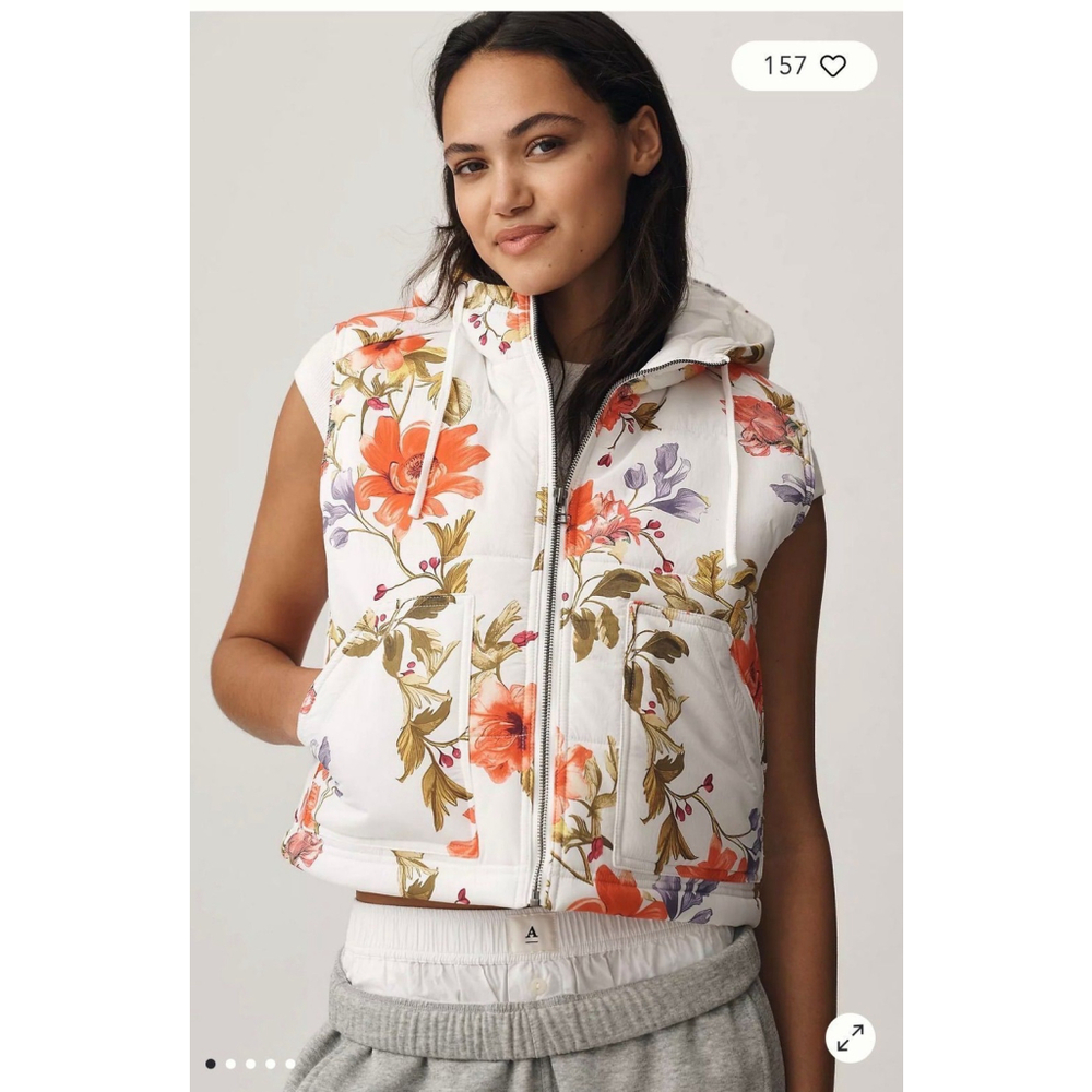 DAILY PRACTICE BY ANTHROPOLOGIE BOXY PUFFER VEST $138 retail size med